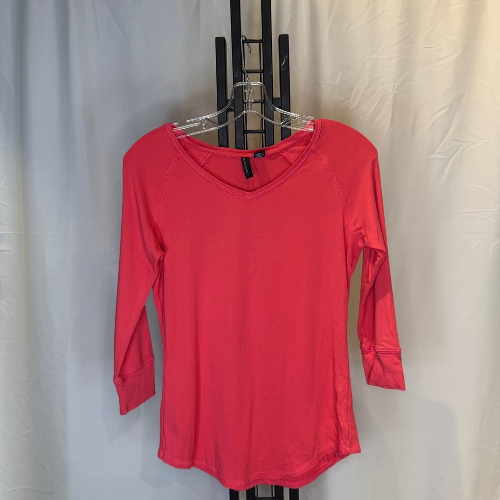Cynthia Rowley‎ Pink Long Sleeve V-Neck Top